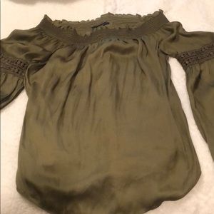 Green Blouse from White House Black Market